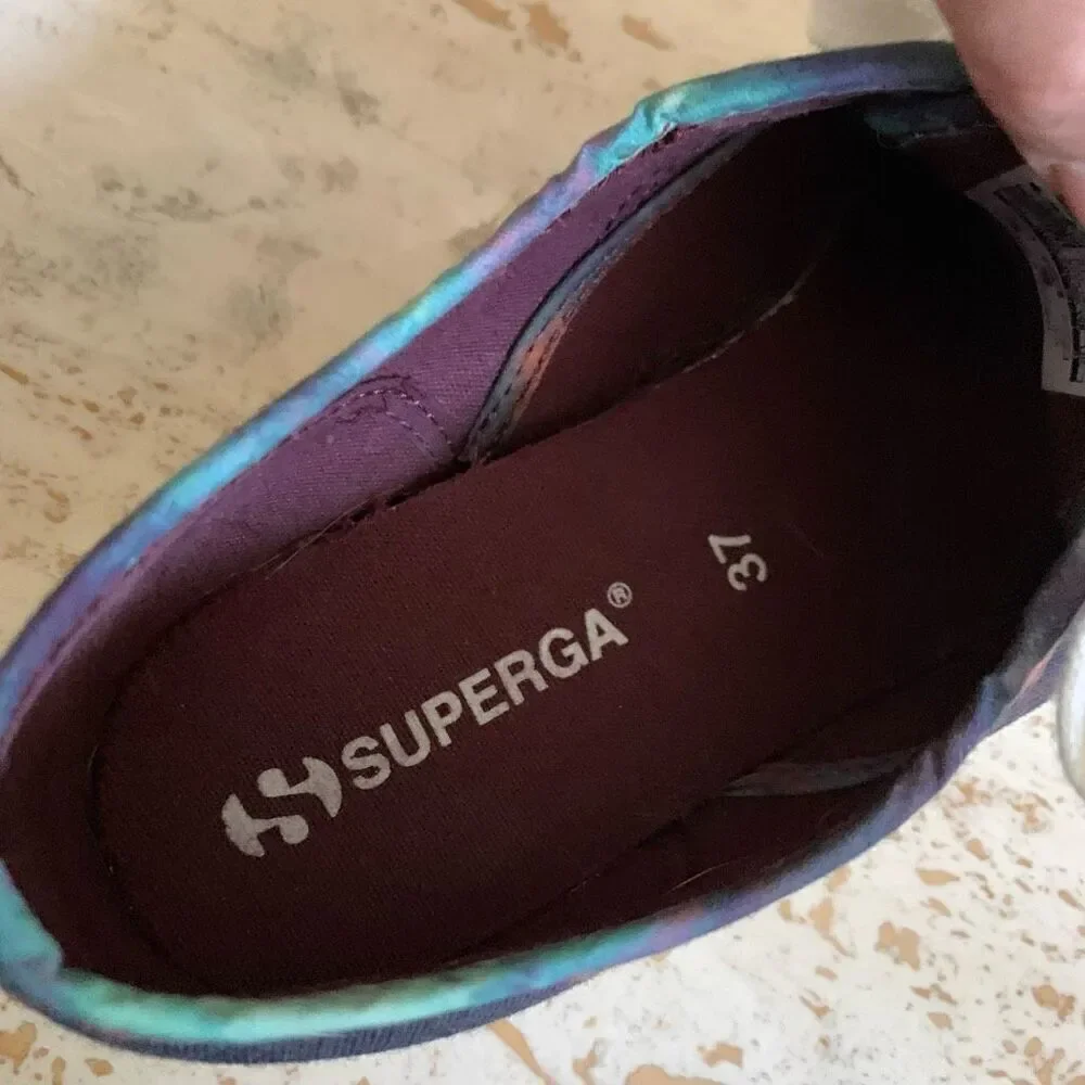 Womens Superga tie dye cotu 2750 canvas sneakers size 6.5 (37)
